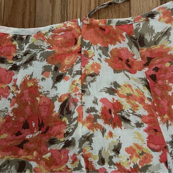 Womens Sarah Arizona Side Zip Linen Flared A-Line Skirt Size M Built in Slip - Picture 8 of 9